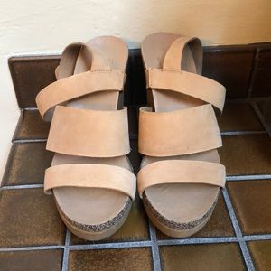 Franco Sarto Nude wedges